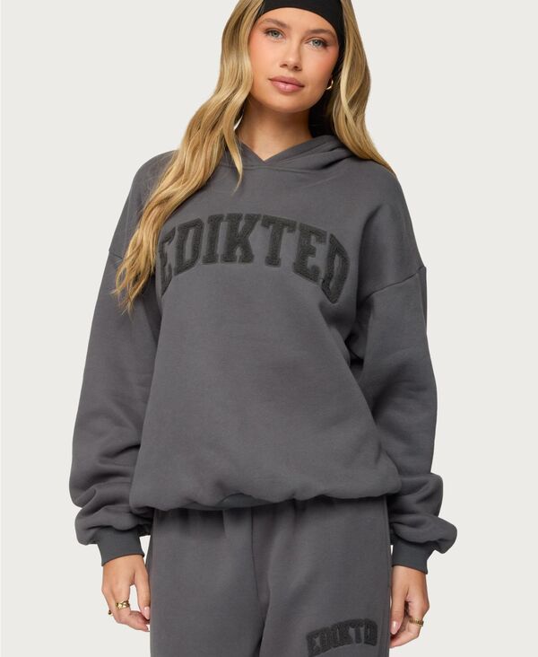 アディクテッド レディース アウター パーカー・スウェット Women's Edikted To You Oversized Hoodie Dark-gray グレー