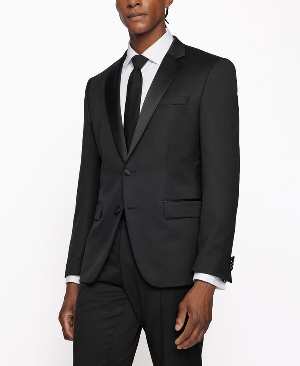 ヒューゴボス レディース アウター ジャケット・ブルゾン Hugo Boss Men's Tuxedo Jacket Black ブラック