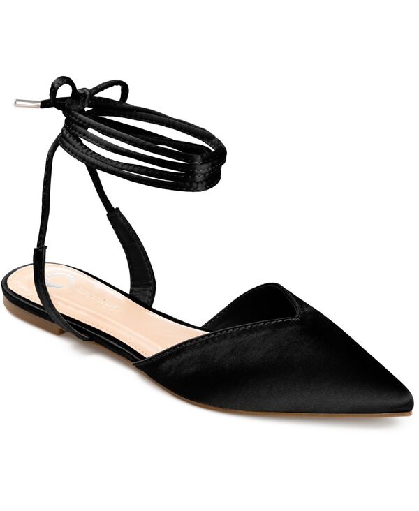 ジュルネ コレクション レディース シューズ パンプス Journee Collection Women's Theia Tie-Up Flats Black ブラック