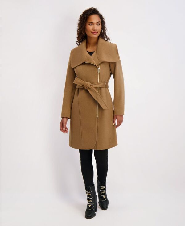 カール ラガーフェルド レディース アウター ジャケット・ブルゾン アシンメトリー コート KARLAGERFELD PARIS Women's Asymmetrical Wrap Coat Camel キャメル 33,670円