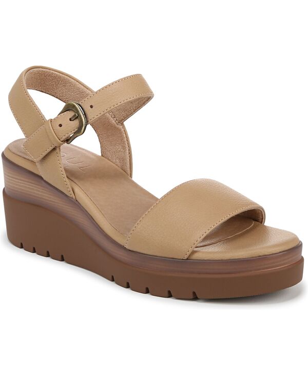 ソウルニュトライザー レディース シューズ サンダル Soul Naturalizer Women's Graciela Round Open Toe Wedge Sandals Birch Tan Faux Leather タン