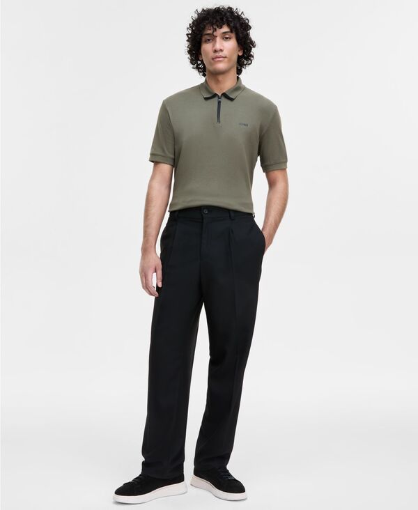 ヒューゴボス メンズ ボトムス カジュアルパンツ Hugo Boss Men\'s Modern-Fit Black Pants Black ブラック
