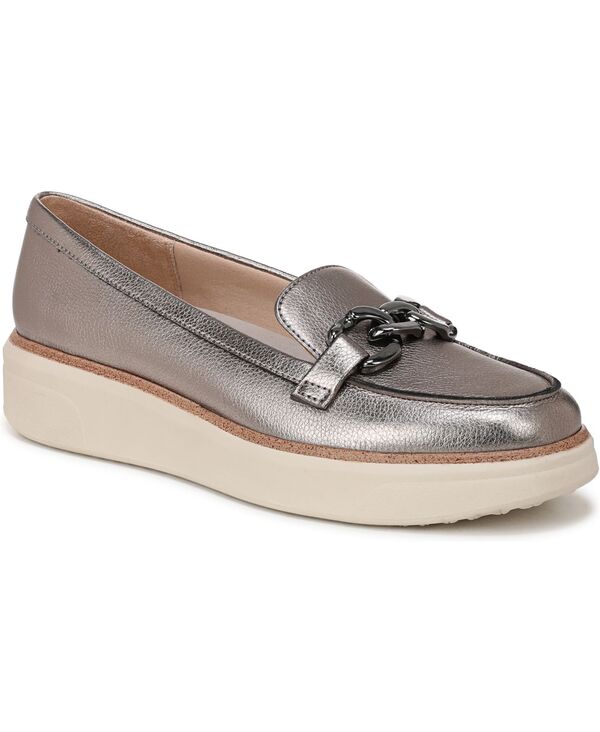 ライフストライド レディース シューズ パンプス プラットフォーム チェルシー ローファー LifeStride Women's Chelsea-Bit Round Toe Platform Loafers Pewter Grey Faux Leather グレー