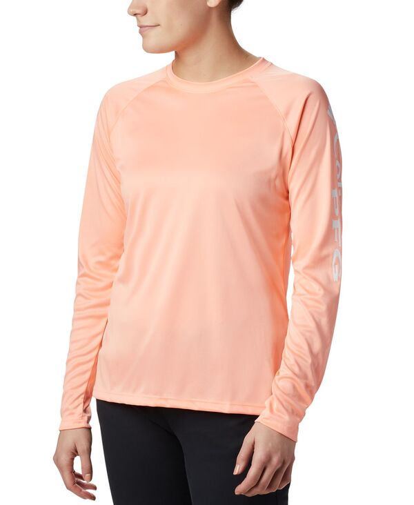 コロンビア レディース トップス シャツ Columbia Women's PFG Tidal Tee II Omni-Shade T-Shirtiki Pink White Logo ホワイト|ReVida 店