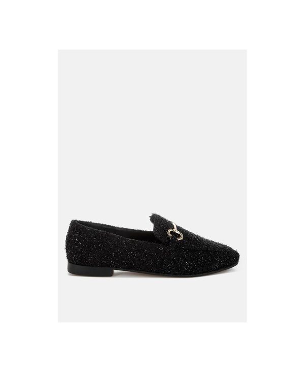 ロンドンラグ レディース シューズ パンプス ローファー London Rag Womens Danbury Horsebit Detail Shiny Loafers Black ブラック