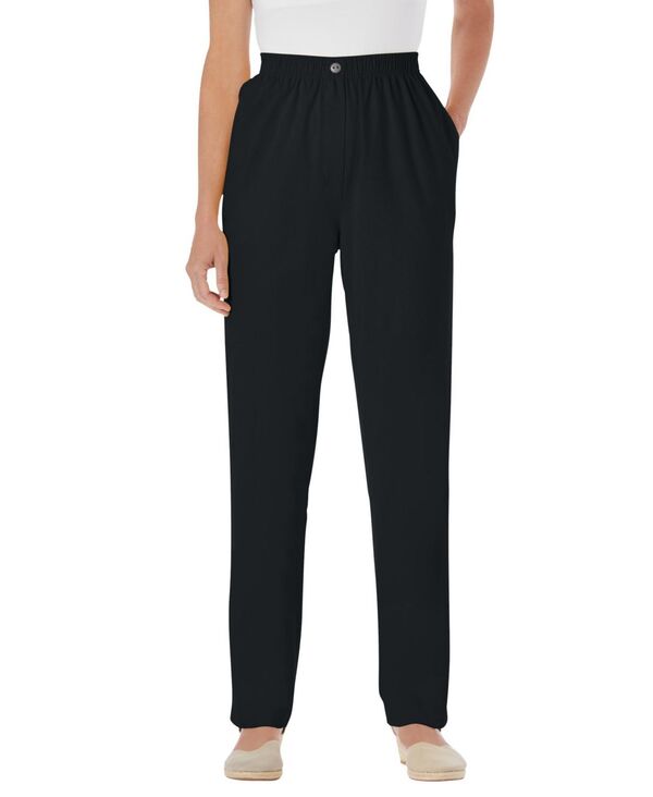 ウーマン ウィズイン レディース ボトムス デニムパンツ トール コットン ジーンズ Woman Within Women's Within Tall Straight-Leg All-Cotton Denim Pull-On 7-Day Elastic-Waist Jeans Black ブラック 10,485円
