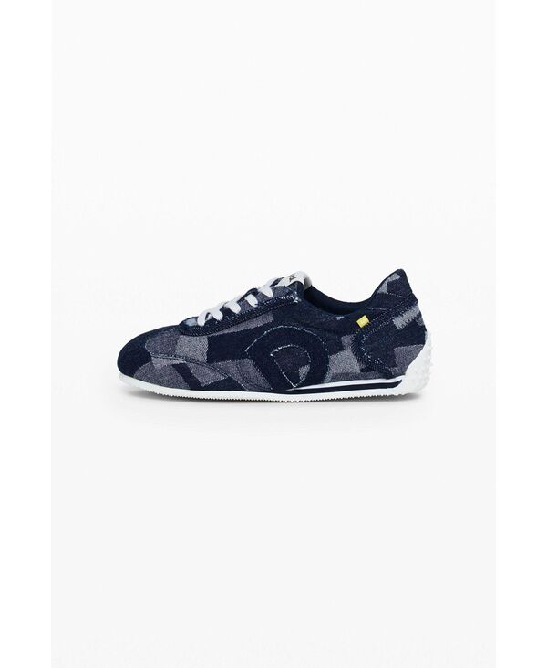 デジグアル レディース シューズ スニーカー パッチワーク デニム Desigual Women's Denim patchwork sneaker Light blue ブルー