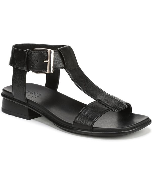 ナチュライザー レディース シューズ サンダル Naturalizer Women's Easton T-Strap Footbed Sandals Black Faux Leather ブラック