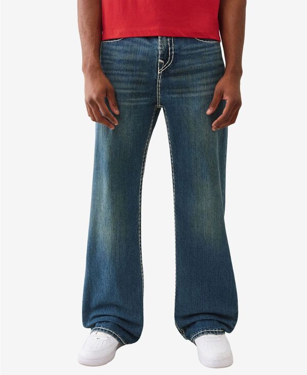 トゥルーレリジョン メンズ ボトムス デニムパンツ ジーンズ True Religion Men's Ultra Baggy Super-T Regular-Fit Jeans Turbo Rush Dark Wash