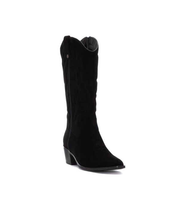 キシタイ レディース シューズ ブーツ・レインブーツ スエード XTI Women'suede Italian Western Boots Black ブラック｜ReVida 店