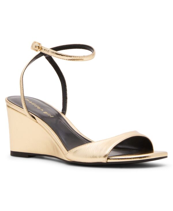 マッデンガール レディース シューズ サンダル Madden Girl Women's Lainey Two-Piece Wedge Sandals Gold Metallic ゴールド