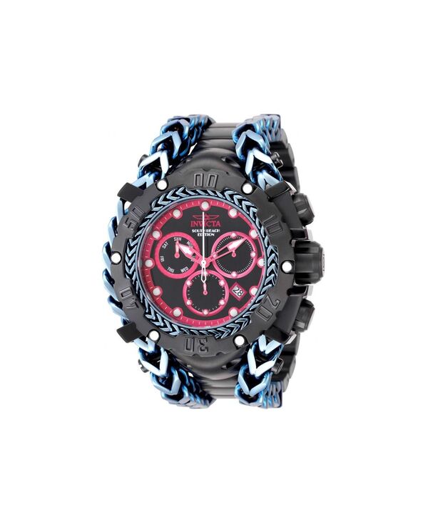 インビクタ メンズ アクセサリー 腕時計 Invicta Men's 48611 Gladiator Quartz60 Hot Pink Black Dial Watch Blue ブルー