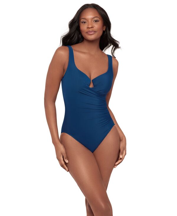 ミラクルスーツ レディース 水着 上下セット キャップ ケープ Miraclesuit Must Havescape One-Piece Allover Slimming Underwire Swimsuitwilight