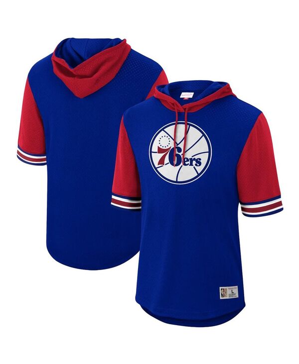 ミッチェル&ネス メンズ アウター パーカー・スウェット メッシュ Mitchell & Ness Men's Royal Philadelphia 76ers Hardwood Classics Buzzer Beater Mesh Pullover Hoodie Royal
