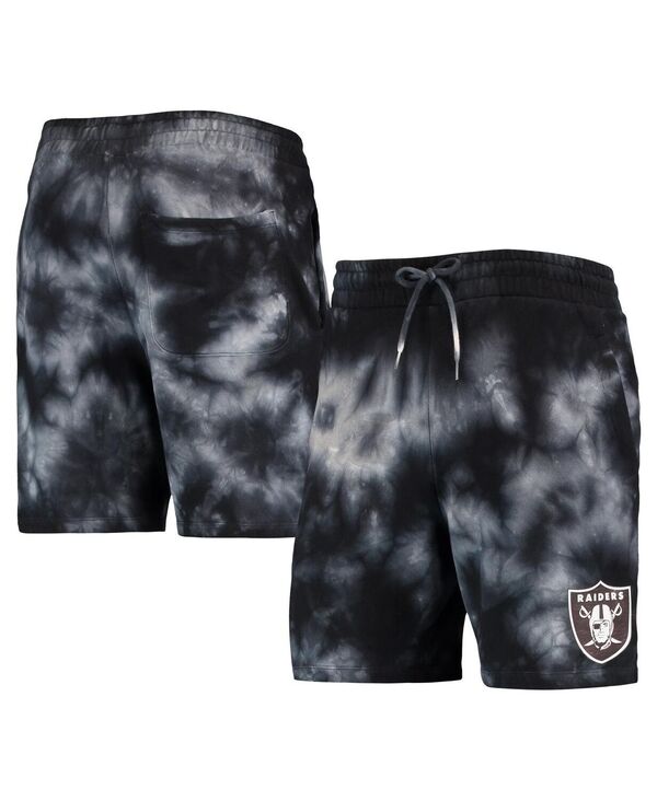 ニュー内鰓 メンズ ボトムス 二分の一ズボン下・さる股引き 遊撃手ズボン下 New Era Men\u0027s Black Las Vegas Raiders Tie-Dye Shorts Black 黒いこと