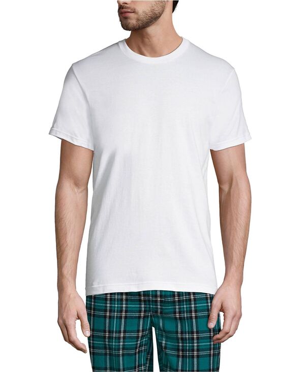 ランズ挙げ句の果て メンズ トップス プルオーバー 労働者の一団のど首 トール Lands\u0027 End Big \u0026 Tall Crewneck Undershirt 3 Pack White 白いこと