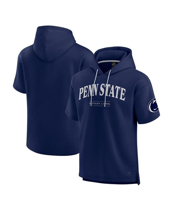 ファナティクス メンズ アウター パーカー・スウェット Fanatics Men's Navy Penn State Nittany Lions Ready Short Sleeve Pullover Hoodie Navy ネイビー