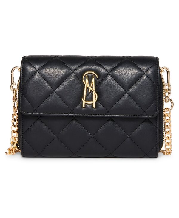 スティーブ マデン レディース アクセサリー 財布 キルティング Steve Madden Women's Bcarina Quilted Crossbody Wallet Black ブラック