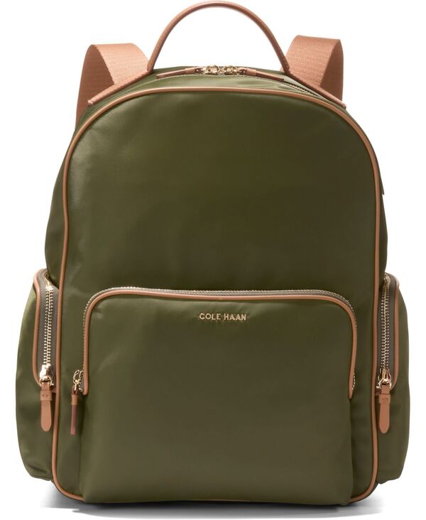 電話を掛けるハーン レディース 御徒面子 うしろ側風呂敷き包み・背嚢 Cole Haan Delancey Small Backpack Olive night/ch golden オリーブ バッグ・小物・ブランド雑貨-バッグ-レディースバッグ