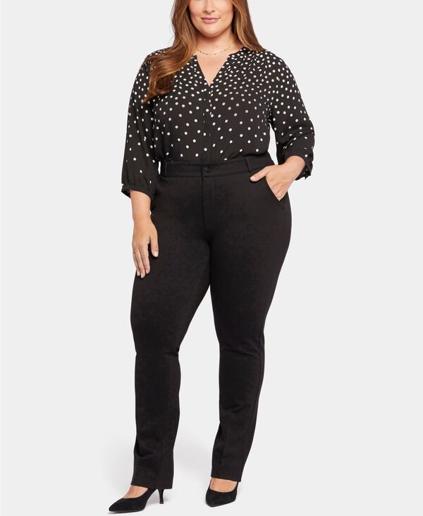 エヌワイディージェイ レディース ボトムス カジュアルパンツ プラスサイズ NYDJ Plusize Classic Trouser Pants Black ブラック|ReVida 店