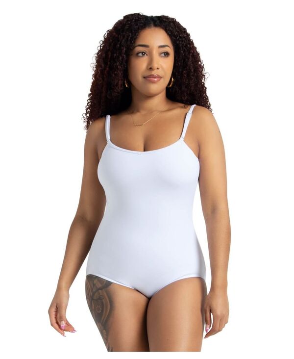 カペジオ レディース トップス シャツ Capezio Women's Team Basics Camisoleotard w/ Adjustable Straps White ホワイト