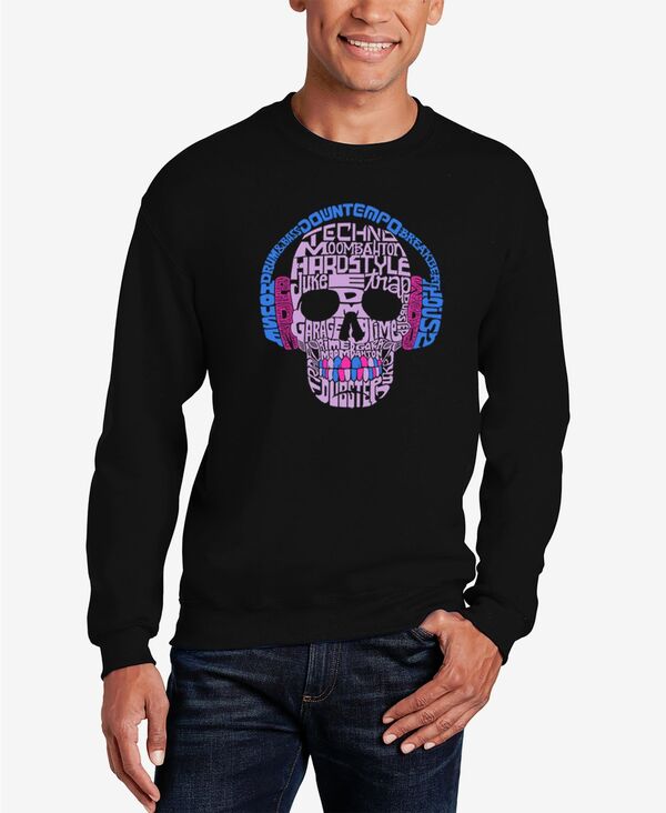 エルエーポップアート メンズ アウター パーカー・スウェット クルーネック シャツ LA Pop Art Men's Word Art Styles of Edmusicrewneck Sweatshirt Black ブラック｜ReVida 店