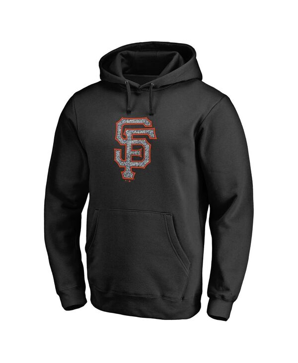 ファナティクス メンズ アウター パーカー・スウェット ロゴ Fanatics Men's Black San Francisco Giantstatic Logo Pullover Hoodie Black ブラック