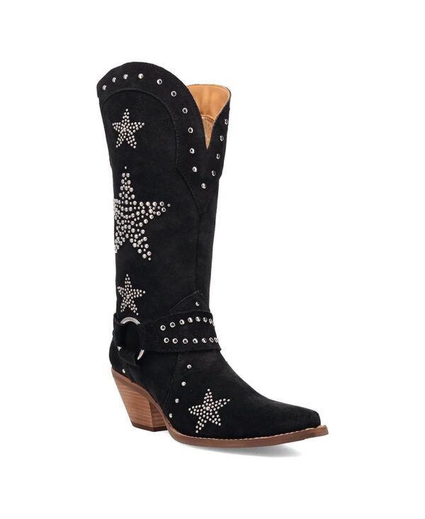 ディンゴ レディース シューズ ブーツ・レインブーツ スエード レザー Dingo Women's Lucky Starsuede Leather Boot Black ブラック