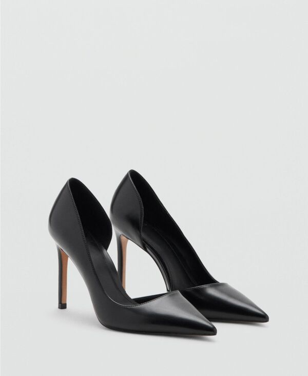 マンゴ レディース シューズ パンプス アシンメトリー ヒール MANGO Women's Asymmetrical Heeled Shoes Black ブラック