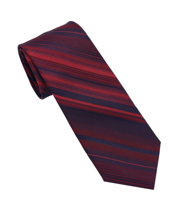 ダナ キャラン ニューヨーク メンズ アクセサリー ネクタイ DKNY Men ’ slim Contemporary Stripe Neck Tie Red & Navy ネイビー