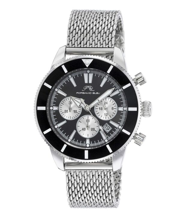 ポルサモンブリュー メンズ アクセサリー ブレスレット・バングル・アンクレット Tシャツ Porsamo Bleu Men's Brandon Stainlessteel Bracelet Watch 1011ABRSilver シルバー