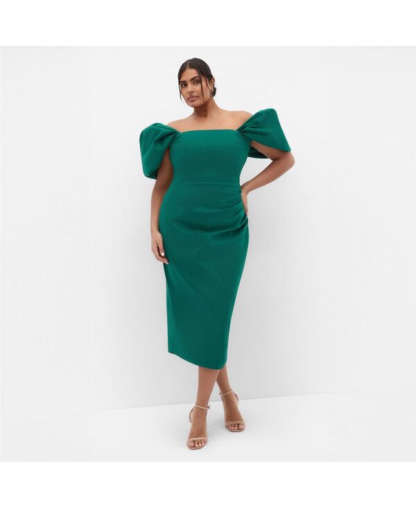 シティーシック レディース トップス ワンピース CITY CHIC Women's Elyse Dress Emerald エメラルド