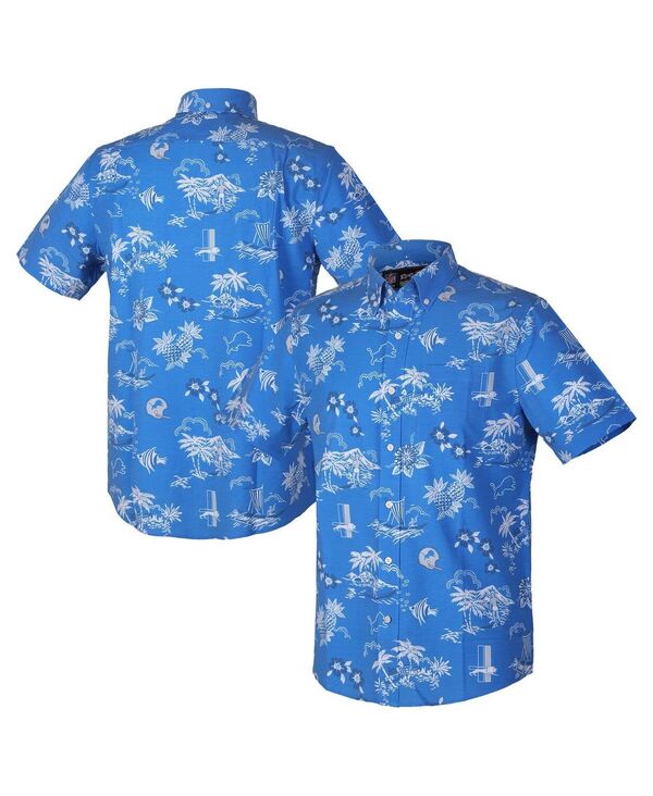 レインスプーナー メンズ トップス プルオーバー 落ちこむ Reyn Spooner Men\u0027s Blue Detroit Lions Throwbackekai Performance Button-Down Shirt Blue 青色