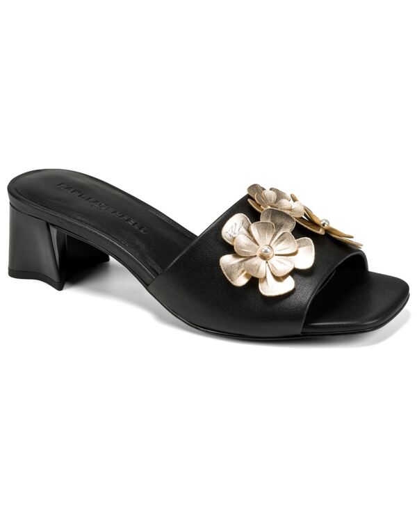カール ラガーフェルド レディース シューズ サンダル フラワー柄 フラワー ヒール KARLAGERFELD PARIS Women'sandreea Floral Heeled Sandals Black ブラック