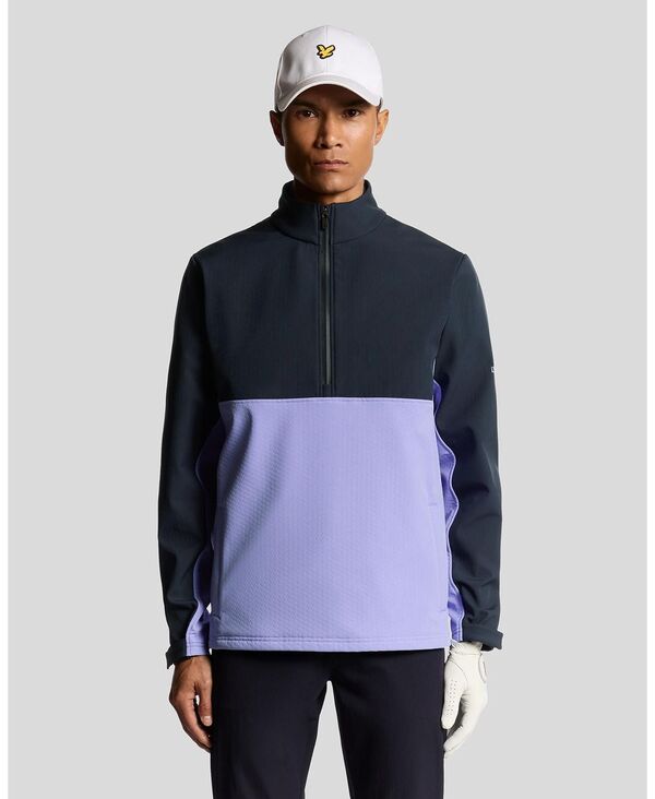ライルアンドスコット メンズ アウター ジャケット・ブルゾン ハーフジップ Lyle & Scott Men's Golf Half Zip Windjammer Jacket Moonlight/ dark navy ネイビー