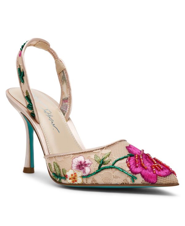 ベッツィジョンソン レディース シューズ パンプス フラワー柄 フラワー Betsey Johnson Women's April Floral Slingback Stiletto Pumps Blush Multi Floral ブラッシュ