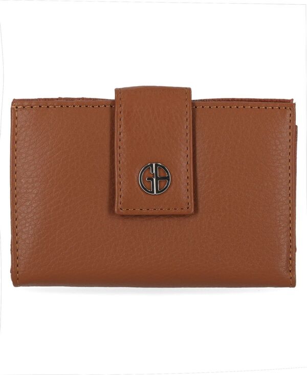 ジャーニ ベルニーニ レディース アクセサリー 財布 レザー Giani Bernini Framed Indexer Leather Wallet Cognac/Silver シルバー