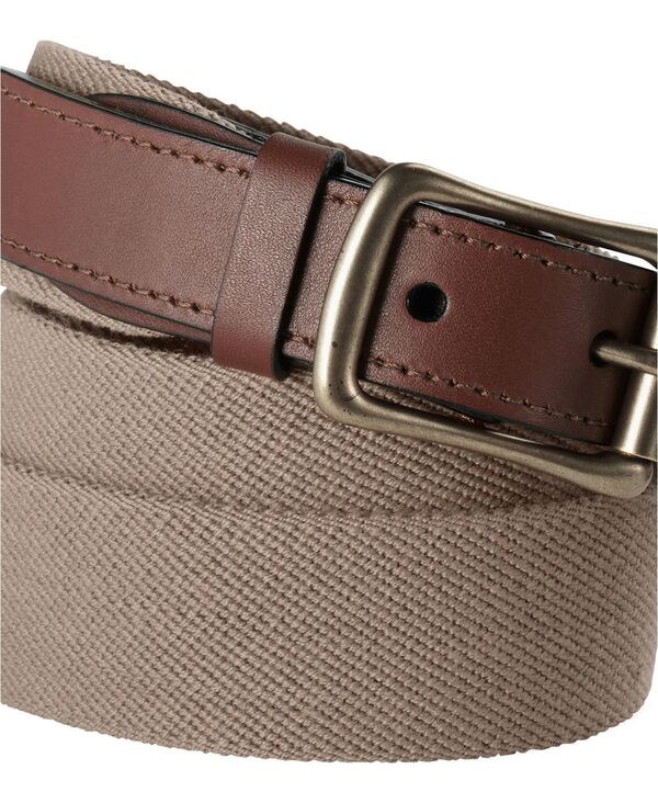 ランズエンド メンズ アクセサリー ベルトール Lands' End Big & Tall Elastic Surcingle Belt Khaki カーキ|ReVida 店