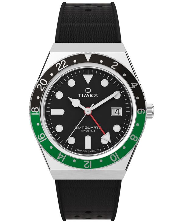 タイメックス メンズ アクセサリー 腕時計 Timex Men's Analog Black Rubber Strap Watch 38mm Black ブラック｜ReVida 店