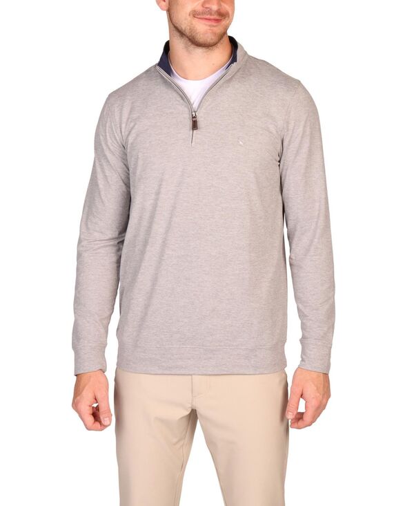 テーラーバード メンズ アウター ニット・セーター ハーフジップ Men's Brushed Melange Super Soft Quarter Zip Men's Tailorbyrd Brushed Melange Super Soft Quarter Zip Sweaters Grey heather グレー