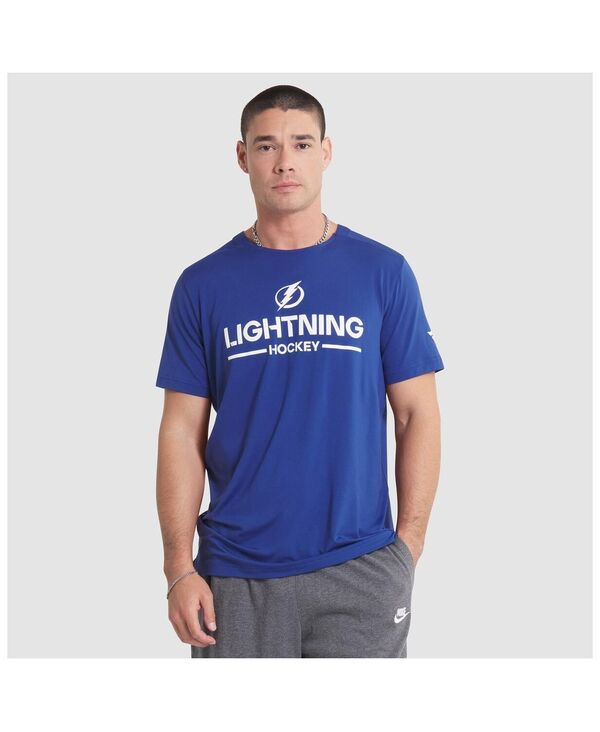 ファナティクス メンズ トップス Tシャツ Fanatics Men's Blue Tampa Bay Lightning Authentic Pro Rink Tech T-Shirt Blue ブルー
