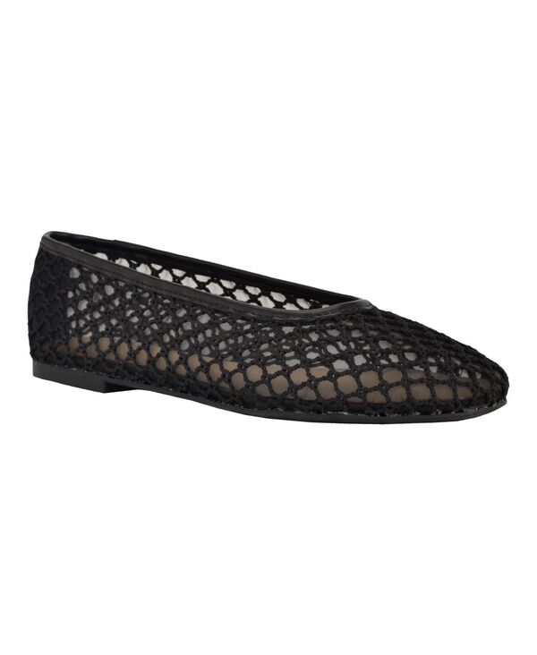 カルバンクライン レディース シューズ パンプス Calvin Klein Women's Delicate Woven Ballet Flats Black Mesh ブラック