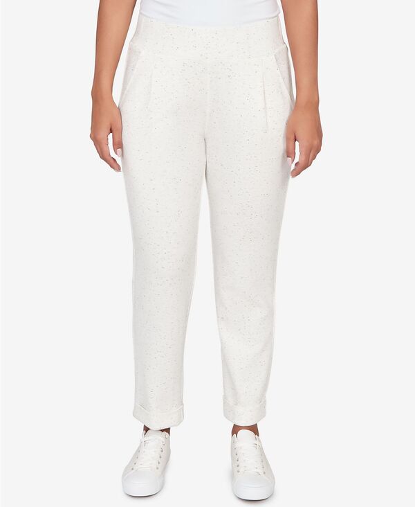 ルビーアールディー レディース ボトムス カジュアルパンツ プチ アンクル ニット Ruby Rd. Petite Ultra Soft Knit Cuffed Ankle Pant Ivory Multi アイボリー