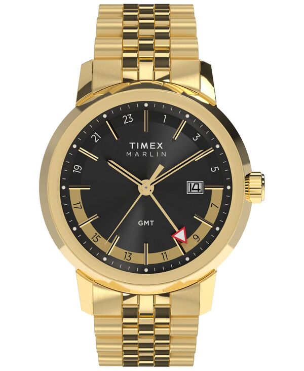 タイメックス メンズ アクセサリー 腕時計 Tシャツ Timex Men's Quartz Analogold-Tone Stainlessteel Watch 40mm Gold ゴールド｜ReVida 店