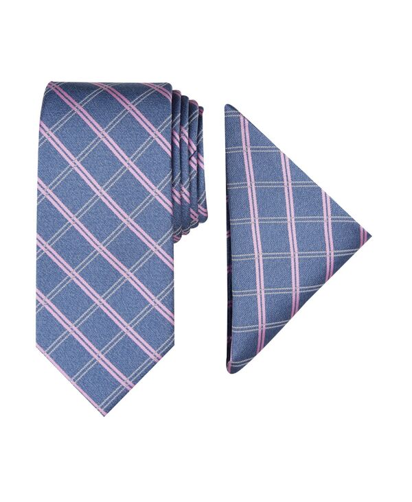 ナウティカ メンズ アクセサリー ネクタイ Nautica Men Marion Grid Tie & Pocket Square Set Pink ピンク