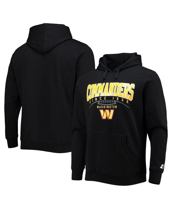 クランク メンズ アウター パーカー・スウェット Starter Men\u0027s Black Washington Commanders Premier Pullover Hoodie Black 黒いこと