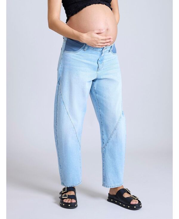 マザーフッドマタニティー レディース ボトムス カジュアルパンツ ジーンズ Motherhood Maternity Under the Belly Barreleg Jeans - Motherhood Marsha wash