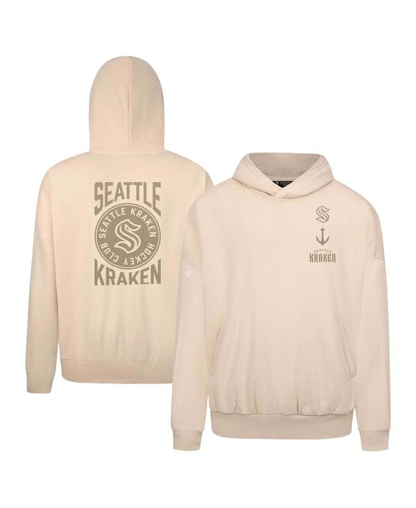 気泡管水準器御召しもの メンズ アウター パーカー・スウェット LevelWear Men\u0027s Cream Seattle Kraken Contact Stampullover Hoodie Cream 皮膚軟化剤