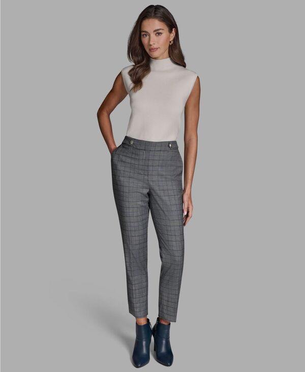 ビーシビージー レディース ボトムス カジュアルパンツ BCBG Women's Plaid High-Rise Straight Pants Cote Dazur Multi マルチカラー