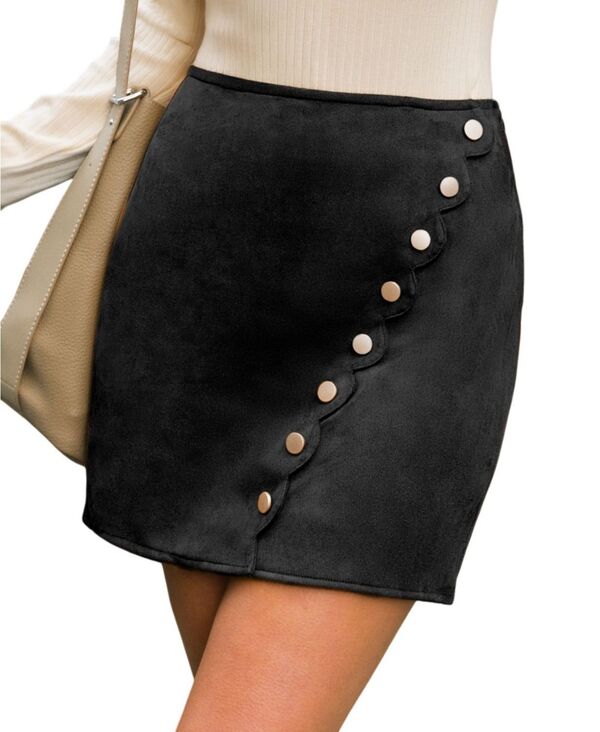 カップシー レディース ボトムスカート ミニ Cupshe Women's Icon Black Mini Skirt Black ブラック